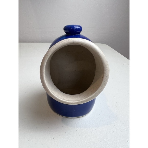 COBALT BLUE Ceramic Salt Pig Cellar Hand Glazed -‎ 4.5" Tall #1 - Picture 2 of 6